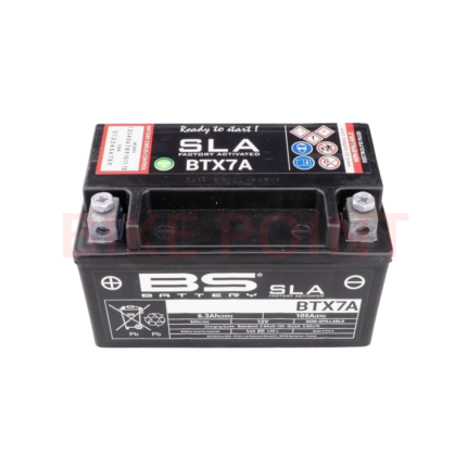 BS Battery BTX7A-BS 12V 6.3Ah maintenance-free acid battery for Vivacity, Agility, KP-W, Orbit...