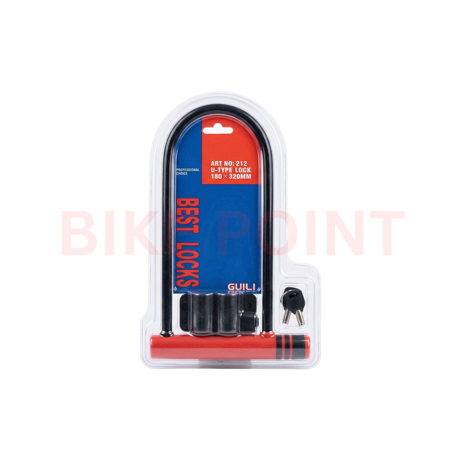 bike_lock_2 Motorcycle Bike U Lock with Key Diameter Chain Lock 180x320mm and 180x240mm - Image 1