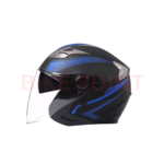 Bld- Dot Open-Face Helmet Black Blue